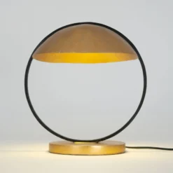 Tischlampe MEZZADORA, gold/schwarz, Höhe 35 cm Metall 2 x G9
