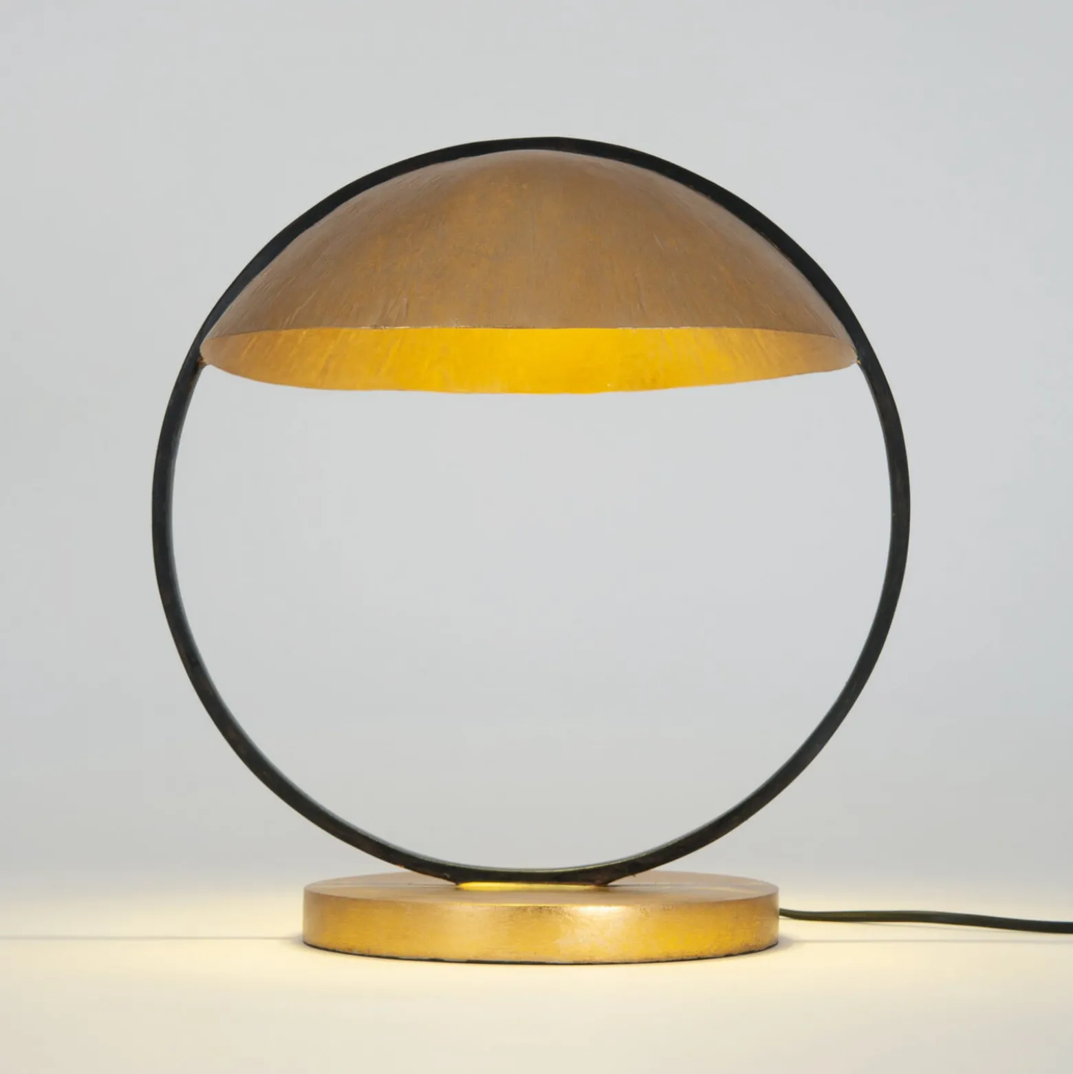 Tischlampe MEZZADORA, gold/schwarz, Höhe 35 cm Metall 2 x G9