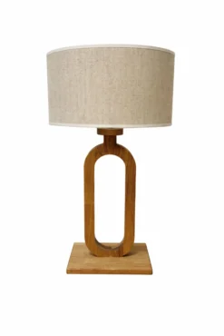 Tischlampe Patagonia eiche hell/ natur Höhe 50 cm Holz/Stoff