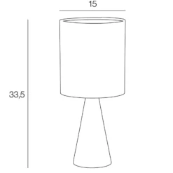 Tischlampe Sally, elfenbeinfarben/beige Höhe 33 cm Metall