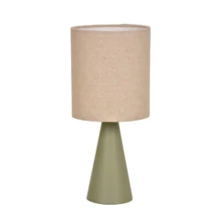 Tischlampe Sally, lichen/beige Höhe 33 cm Metall/Stoff