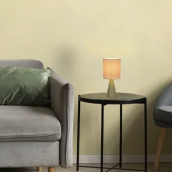 Tischlampe Sally, lichen/beige Höhe 33 cm Metall/Stoff