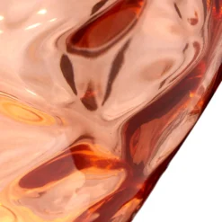 Tischlampe Samara, Ø 45,7 cm, lachs, Stoff, Glas, 2-flammig