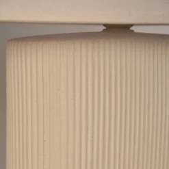 Tischlampe Santorini elfenbein/beige 38 cm Leinen/Keramik