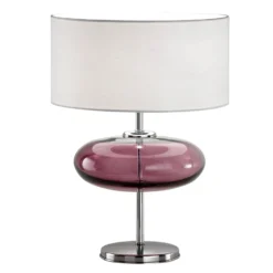 Tischlampe Show Elisse 62 cm Glaselement pink