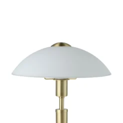 Tischlampe SOLO 1, messingfarben, Höhe 35 cm Metall/Glas dim