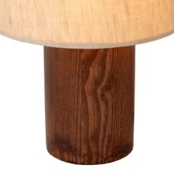 Tischlampe Tachina, Höhe 20 cm, braun/natur, Holz/Stoff