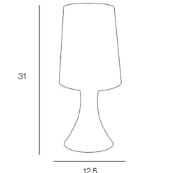 Tischlampe Tilt, aluminium/weiß Höhe 31 cm, Metall/Baumwolle