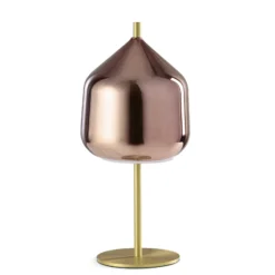 Tischlampe X-Ray, kupferfarben/goldfarben, Höhe 32,5 cm Glas