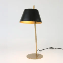 Tischleuchte ADEA, schwarz/gold, Höhe 61 cm, Metall, E27