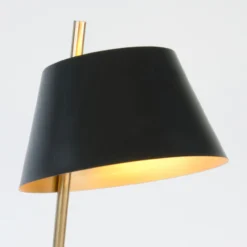 Tischleuchte ADEA, schwarz/gold, Höhe 61 cm, Metall, E27