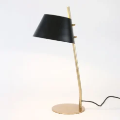 Tischleuchte ADEA, schwarz/gold, Höhe 61 cm, Metall, E27
