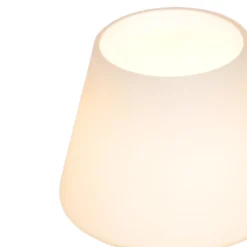 Tischleuchte Ancilla, creme, Höhe 33 cm, Metall, Glas, E14
