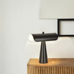 Tischleuchte Billie, schwarz matt, 30 cm, Metall