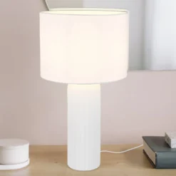 Tischleuchte Blair, weiß, Höhe 51 cm, E27, Keramik