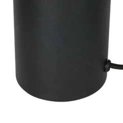 Tischleuchte Bloeba, schwarz, Bambusstreben, Ø 31 cm