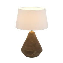 Tischleuchte CAPANNE, natur/écru, Höhe 37 cm, Mangoholz, E27
