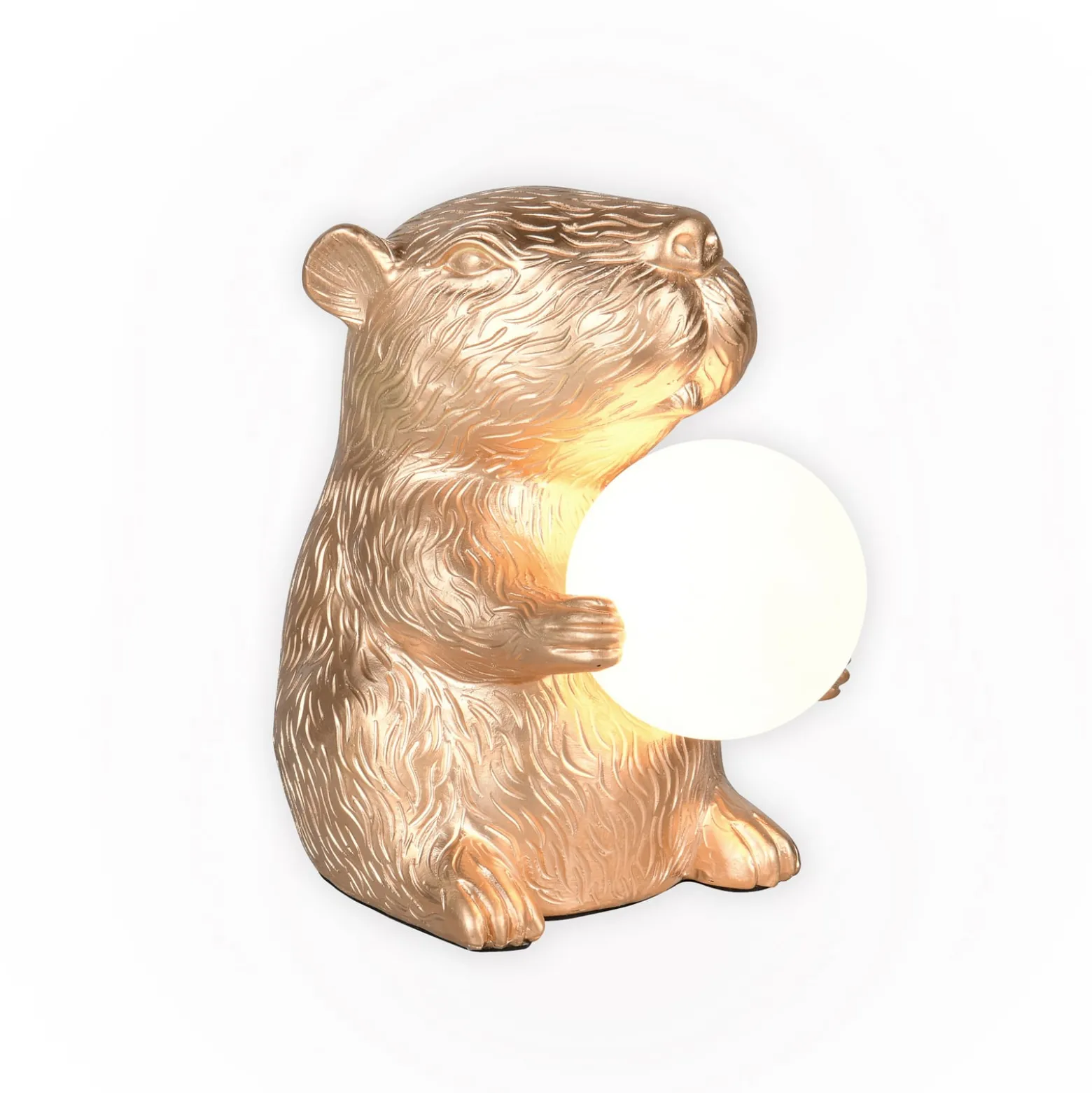Tischleuchte Capi, goldfarben, Höhe 25 cm, Kunstharz, G9