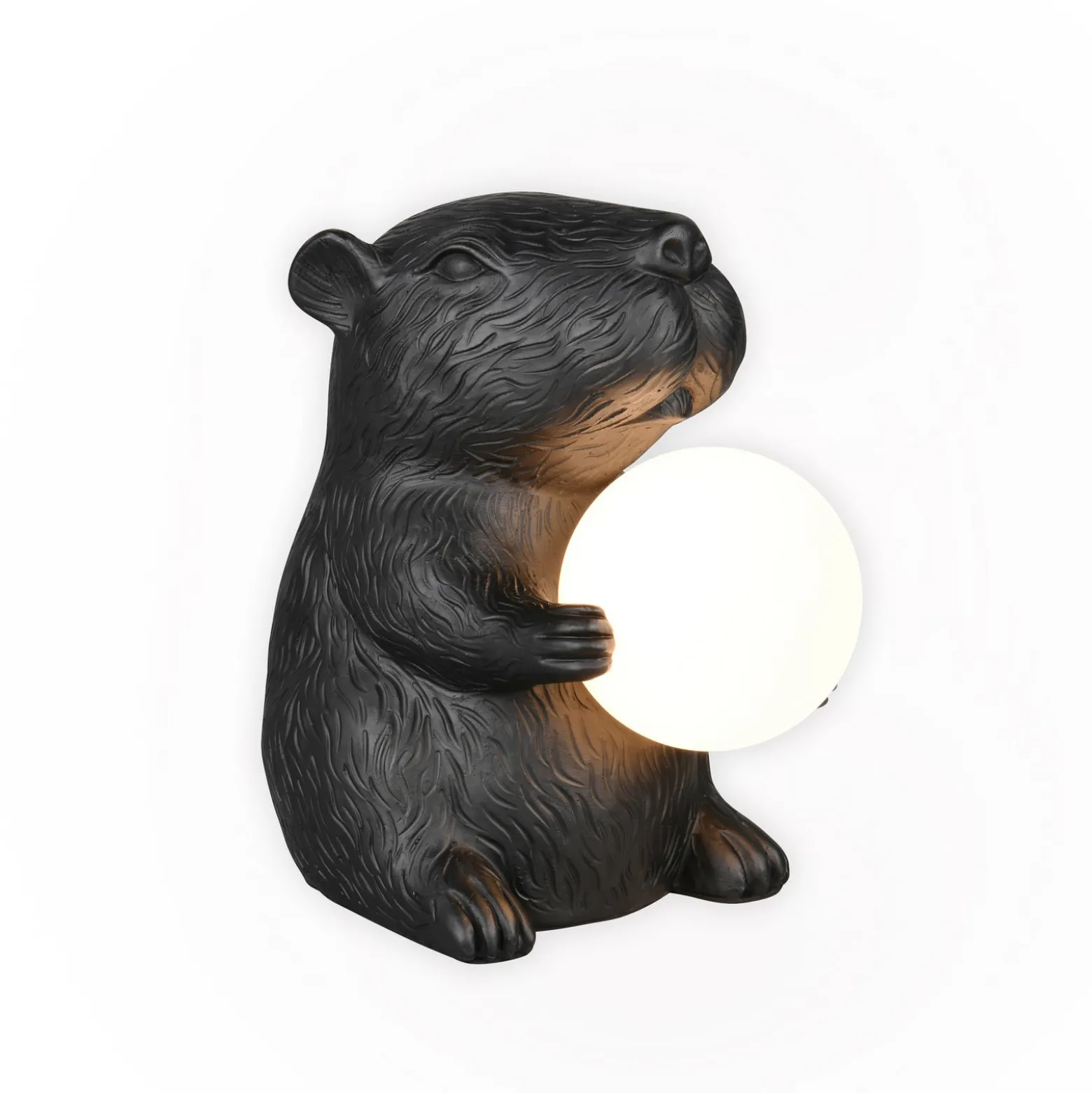 Tischleuchte Capi, schwarz, Höhe 25 cm, Kunstharz, G9