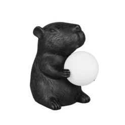Tischleuchte Capi, schwarz, Höhe 25 cm, Kunstharz, G9