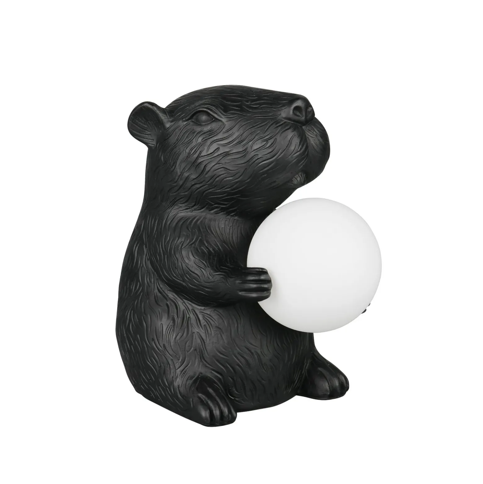 Tischleuchte Capi, schwarz, Höhe 25 cm, Kunstharz, G9
