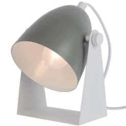 Tischleuchte Chago aus Metall, grau
