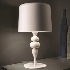 Tischleuchte Eva TL1 M, Höhe 53 cm weiß matt