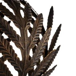Tischleuchte Felce als Farn in Bronze, Höhe 24 cm