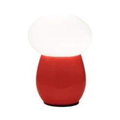 Tischleuchte Freddy, rot, Höhe 30 cm, Glas geblasen, E27