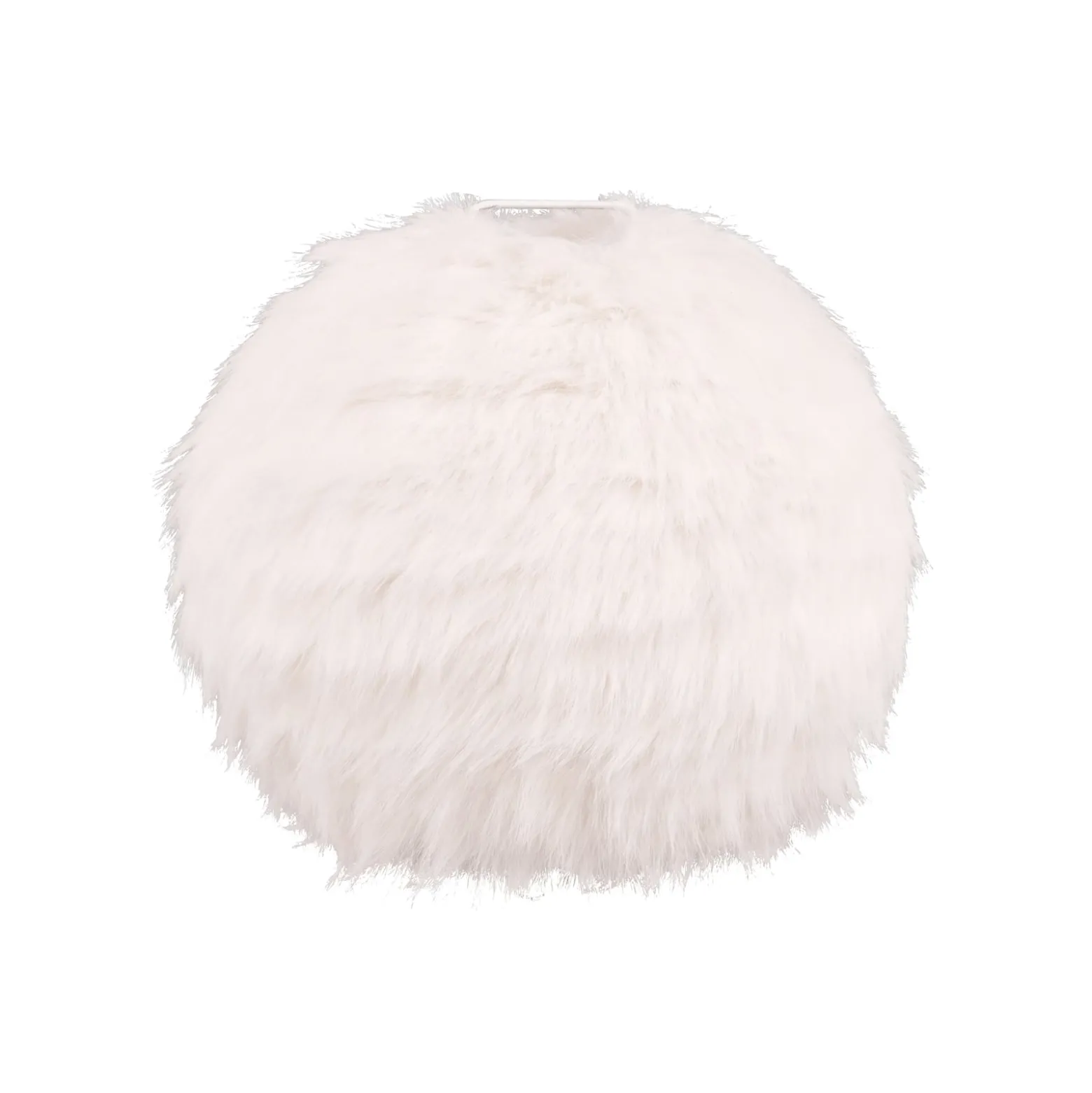 Tischleuchte Furry, Höhe 24 cm, sandfarben, Synthetik-Plüsch