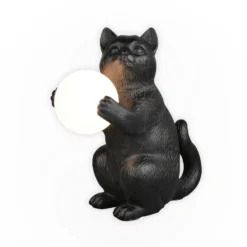 Tischleuchte Gatio, schwarz, Höhe 30 cm, Kunstharz, G9