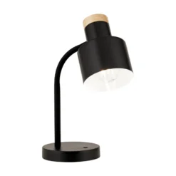 Tischleuchte Gili, schwarz matt, Stahl, Höhe 35 cm, E27