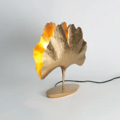 Tischleuchte Ginkgo, gold, 36x34cm