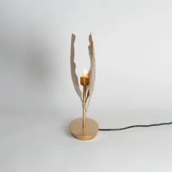 Tischleuchte Ginkgo, gold, 36x34cm