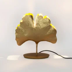 Tischleuchte Ginkgo, gold, 36x34cm