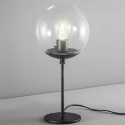 Tischleuchte Global Ø 20 cm schwarz