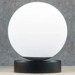 Tischleuchte Lumi rund schwarz