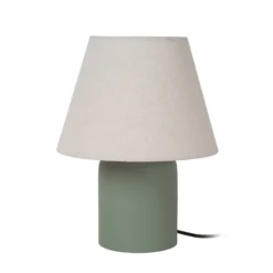 Tischleuchte Macia, grün/beige, Höhe 27 cm, Keramik/Stoff
