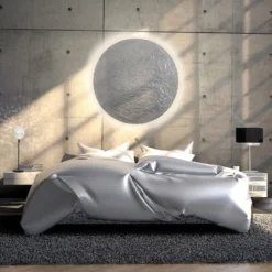 Tischleuchte Mattia, oval, doppelt, weiß/silber