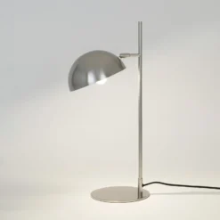 Tischleuchte Miro, silberfarben, Höhe 58 cm, Eisen/Messing