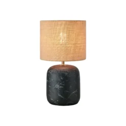 Tischleuchte Montagna, Beton, Jute, Höhe 45 cm