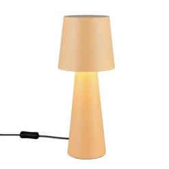 Tischleuchte Nubian, beige, Höhe 40 cm, Metall, E27