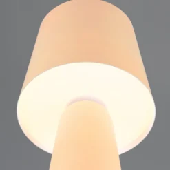 Tischleuchte Nubian, beige, Höhe 40 cm, Metall, E27