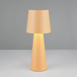 Tischleuchte Nubian, beige, Höhe 40 cm, Metall, E27