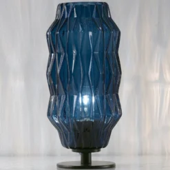 Tischleuchte Origami, blau