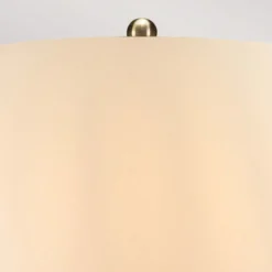 Tischleuchte Ottoman mit Keramikfuß, Schirm Elfenbein