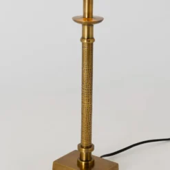 Tischleuchte PALMARIA, gold/weiß, Höhe 52 cm, Metall, E14