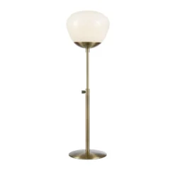 Tischleuchte Rise, Höhe 60 cm, messing antik, Eisen, Glas