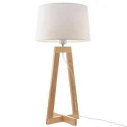 Tischleuchte Sacha LT aus Textil und Holz