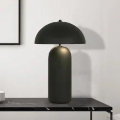 Tischleuchte 23006, schwarz, Keramik, Höhe 48 cm, E27